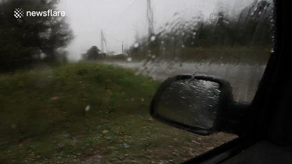 Hail storm hits French countryside
