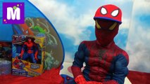 Макс Человек - Паук стреляет паутиной и открывает много игрушек в палатке Spider-Men a lot of toys