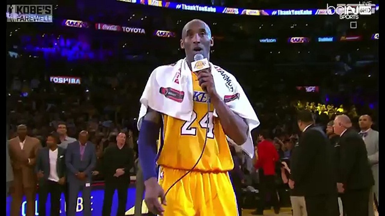 kobe saying goodbye