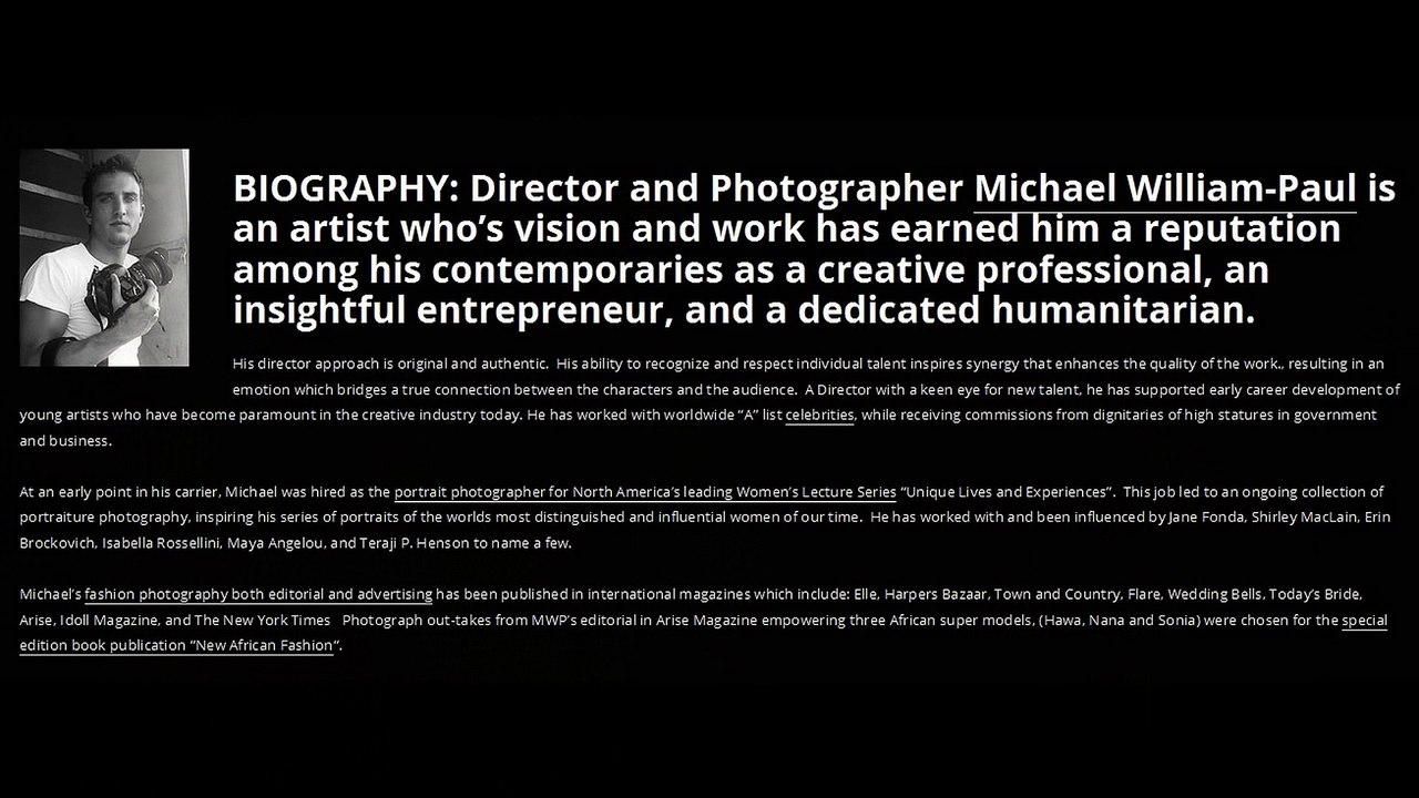 Michael William Paul - The Famous Fashion Photographer