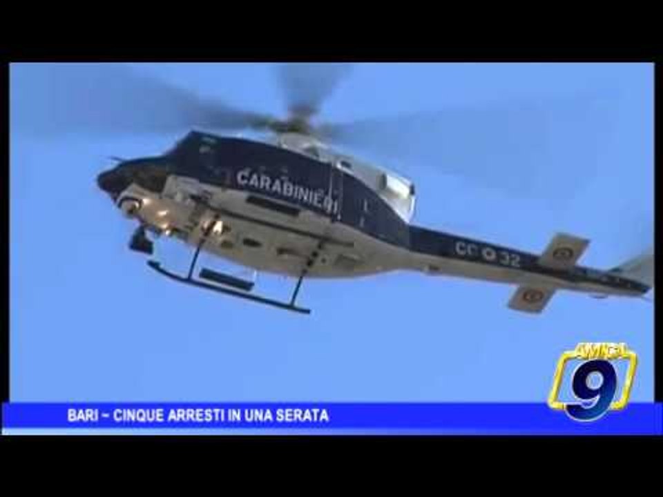 Bari |  Cinque arresti in una serata