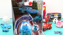 Disney Cars Hatch n Heroes Oeuf Transformable Flash McQueen King Dinoco français 4k Les Bagnoles