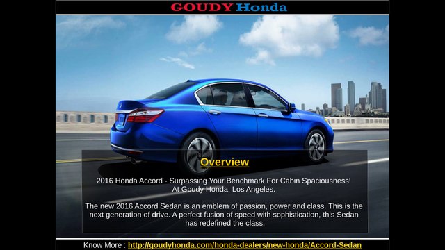 Goudy Honda : Honda Accord Sedan Dealer in Los Angeles