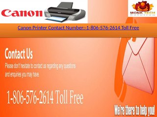 Toll Free  Canon Printer Contact Number 1-806-576-2614