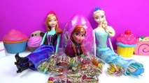 Queen Elsa Princess Anna Surprise Mystery Eggs Disney Frozen Olaf Snowman Easter Candy Unboxing