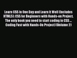[Read PDF] Learn CSS in One Day and Learn It Well (Includes HTML5): CSS for Beginners with