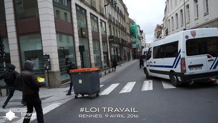 Un CRS se blesse avec sa grenade avant de la lancer contre des manifestants