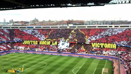 Le magnifique tifo des supporters de l'Atletico Madrid face au Barça