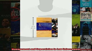FREE PDF  Management and Supervision in Law Enforcement  DOWNLOAD ONLINE