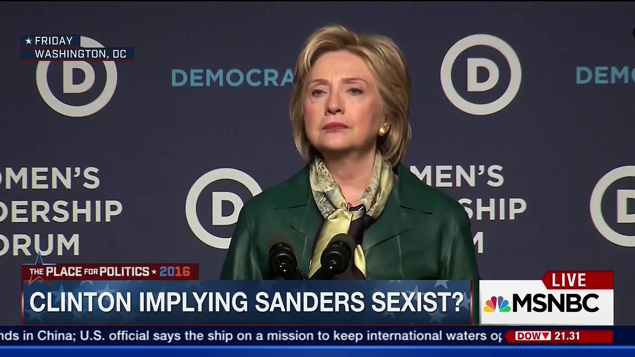 Hillary "shouting"