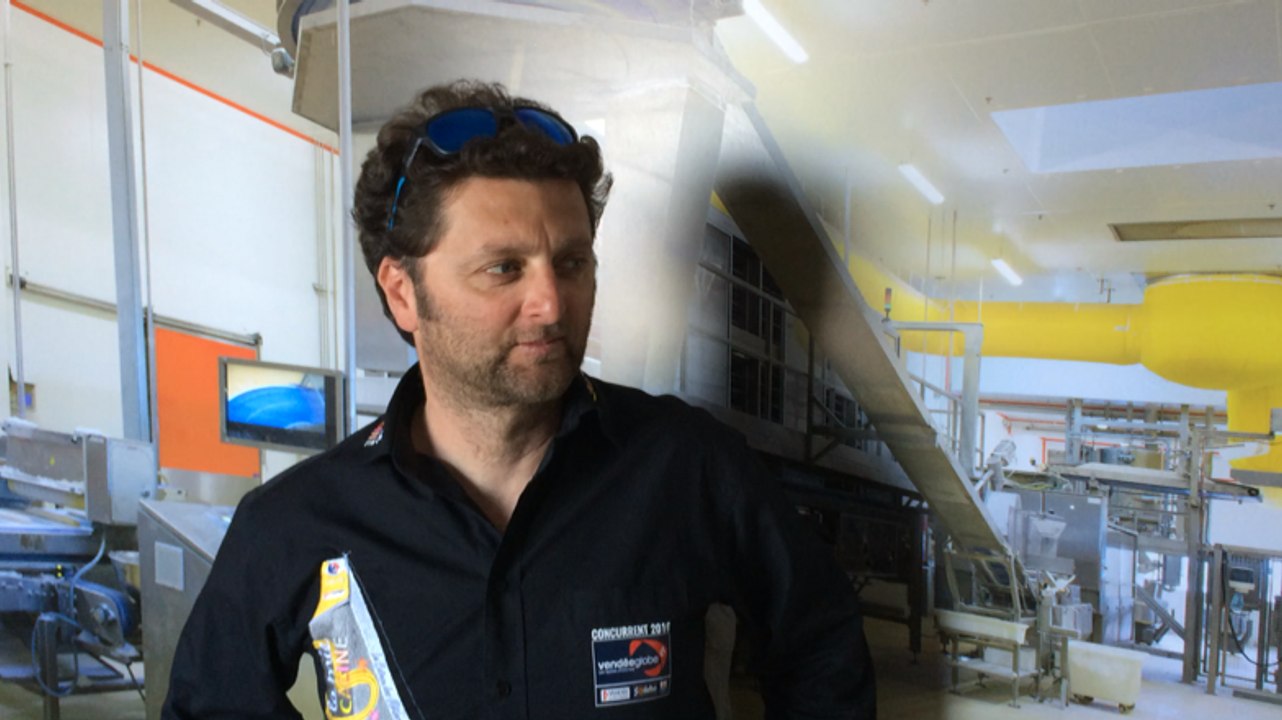 Le skipper Arnaud Boissières à La Mie Câline