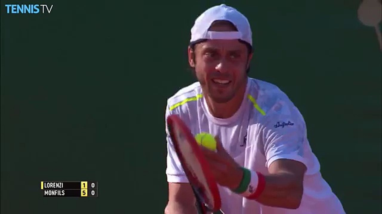 Monfils Rips Hot Shot Against Lorenzi Monte Carlo 2016