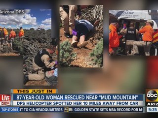 87-year-old woman rescued near "Mud Mountain"
