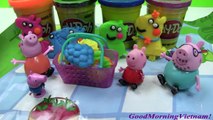 Gia Đình Heo Peppa Pig Đi Picnic / Peppa Pig Go Picnic Make Play-doh Fruits+ Noodles
