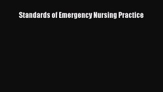 Read Standards of Emergency Nursing Practice Ebook Free
