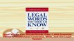 Read  Legal Words You Should Know Over 1000 Essential Terms to Understand Contracts Wills and Ebook Free