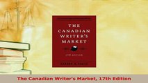 PDF  The Canadian Writers Market 17th Edition Free Books