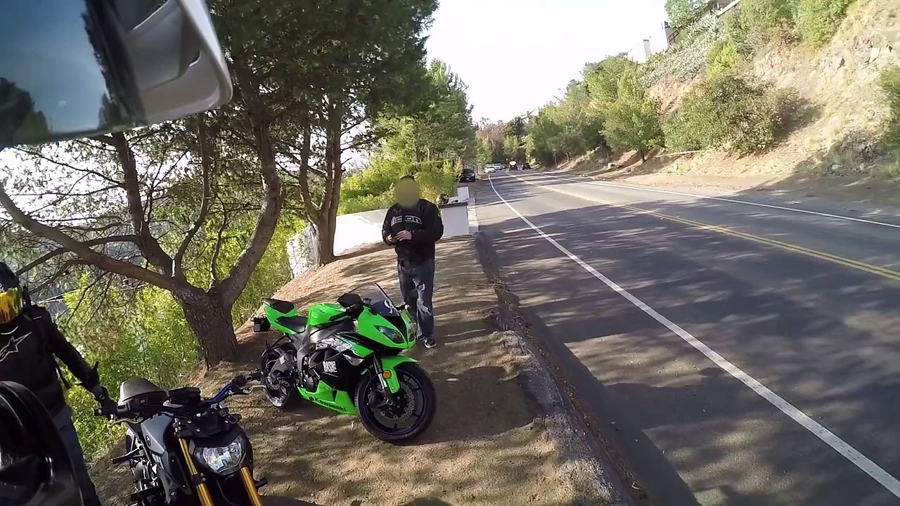 Extreme Motorcycle Rage + Crazy Guy