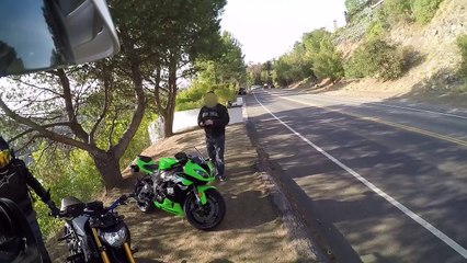 Extreme Motorcycle Rage + Crazy Guy