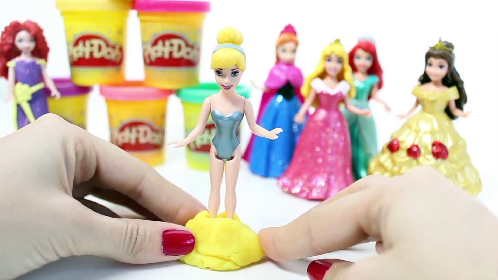 Doh Eggs Frozen Play Doh Princess Disney Princess MagiClip Collection Princesses  Play Doh Dresses Magic-Clip
