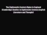 [PDF] The Eighteenth-Century Hymn in England (Cambridge Studies in Eighteenth-Century English