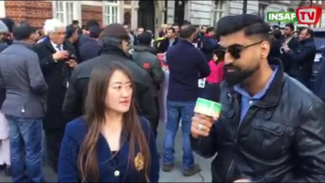 Chinese Girl Saying Go Nawaz Go