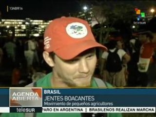 Brasileños marchan en rechazo a intento golpista contra Dilma