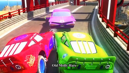 Cars Songs For Kids ♪ Old Molly Hare ♪ Hulk Spider-Man Amazing Race