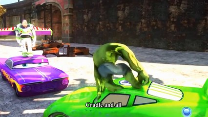 Spiderman Songs Nursery ♪ Rock-A-Bye Baby ♪ Amazing Race Disney Cars