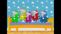 5 LITTLE ION MAN PEPPA PIG JUMPING ON THE BED Daddy Fingers / Family Finger Nursery Rhymes
