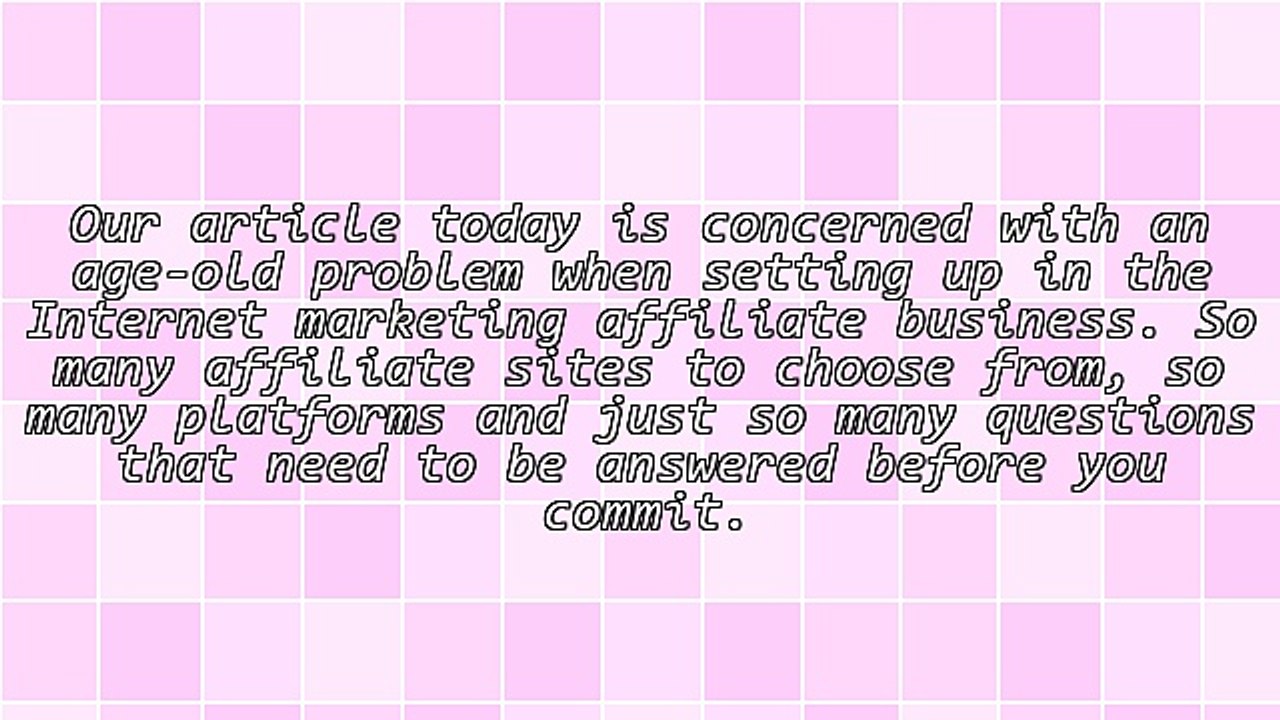 Which Affiliate Program To Choose?