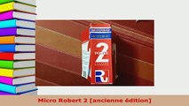 PDF  Micro Robert 2 ancienne édition Download Full Ebook