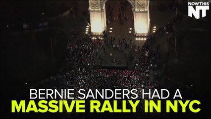 Bernie Sanders Has Huge Turnout For Rally In Washington Square Park
