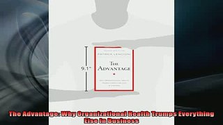 FREE PDF  The Advantage Why Organizational Health Trumps Everything Else In Business  BOOK ONLINE