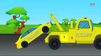 Tow Truck Color Ride - Color Song For Children - Toy Surprise Tow Truck Unboxing