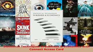 Statistical Techniques in Business  Economics with Connect Access Card