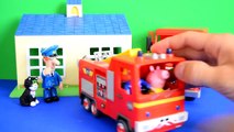Fireman Sam Episode Peppa Pig Play doh Postman pat Van Fire Fire Engine Full Story WOW