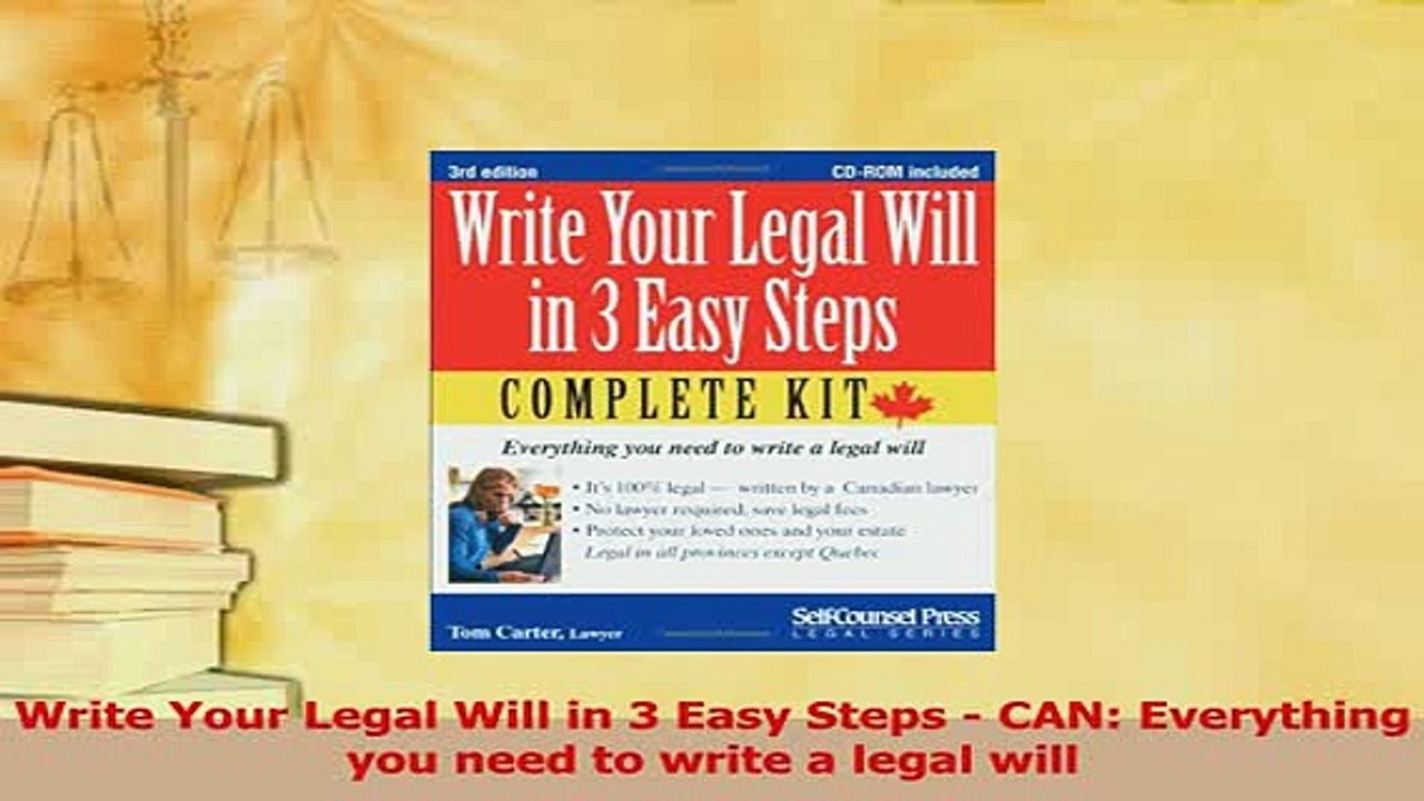 Download Write Your Legal Will in 25 Easy Steps CAN Everything you