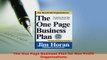 PDF  The One Page Business Plan for Non Profit Organizations Download Online