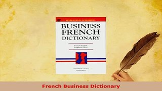 PDF  French Business Dictionary Download Full Ebook