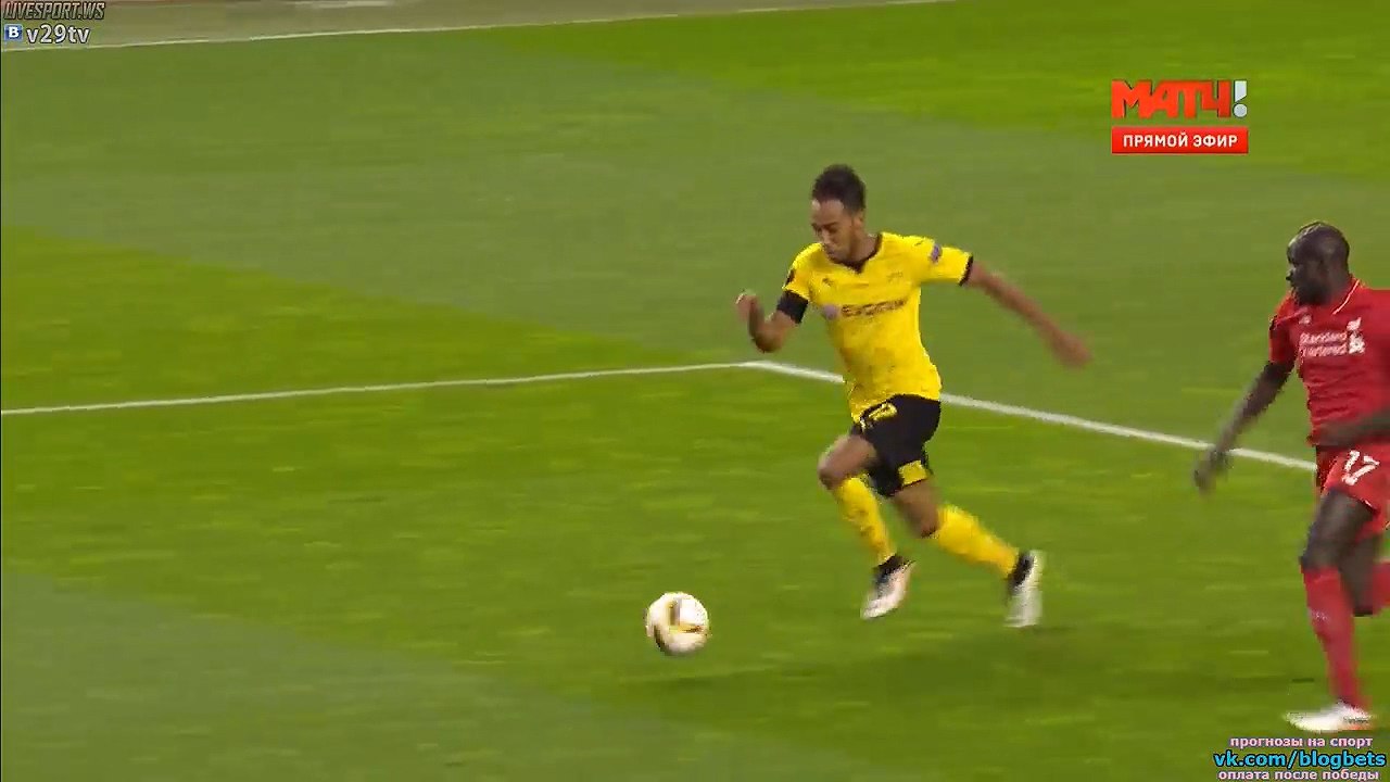 Pierre-Emerick Aubameyang Goal - Liverpool 0 - 2 Borussia Dortmund 14.04.2016 HD