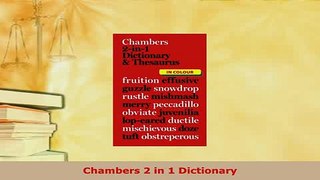 PDF  Chambers 2 in 1 Dictionary Download Full Ebook