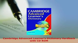 PDF  Cambridge Advanced Learners Dictionary Hardback with CD ROM Download Online
