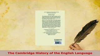 PDF  The Cambridge History of the English Language Download Full Ebook