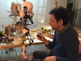 Server Demirtas, röportaj interview at studio in Istanbul, 2016, Bozlu Art Project