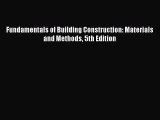 [Read Book] Fundamentals of Building Construction: Materials and Methods 5th Edition  EBook