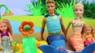 Barbie MERMAID Kelly Shower Set with Frozen Elsa Mermaid Doll & Color Changing Shower DisneyCarToys
