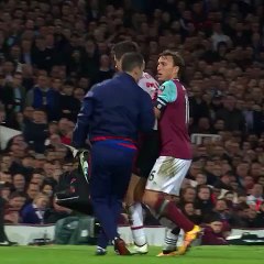 Mark Noble gives Manchester United 's Ander Herrera a helping hand during the sides FACup clash!