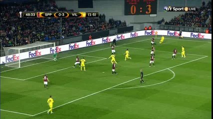 Cedric Bakambu Goal HD - Sparta Prague 0-4 Villarreal - 14-04-2016