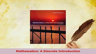 PDF  Mathematics A Discrete Introduction Read Online